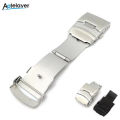 16mm 18mm 20mm 22mm 24mm Stainless Steel Watch Band Pin Buckle for Watch Folding Buckle Double Press Silver Watch Accessories. 