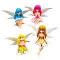 Miniature Fairy Figurines - 4Pcs Small Flower Fairies Ornaments Resin Mini Fairy Figurines Tiny for Fairy Garden Decor Easy to Use. 