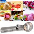 Ice Cream Scoop with Trigger  Stainless Steel, Heavy Duty Metal Ice cream Scoop Spoon Dishwasher Safe, Perfect for Frozen Yogurt, Gelatos, Sundaes 7". 