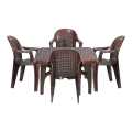 Bagmati Plastic Rectangular Table & Premium Chair Set (4 Chairs And 1 Table) -1001. 