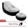 Ultra Lounge 2 In 1 Chair Air Sofa With Foot Stool Free Electric Air Pump. 
