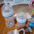 Mumlove Baby Feeding Starter Set (Pack of 5) | Includes Pacifier, Fruit Nipple, Nose Cleaner, 125ml & 250ml Wide Neck Bottles. 