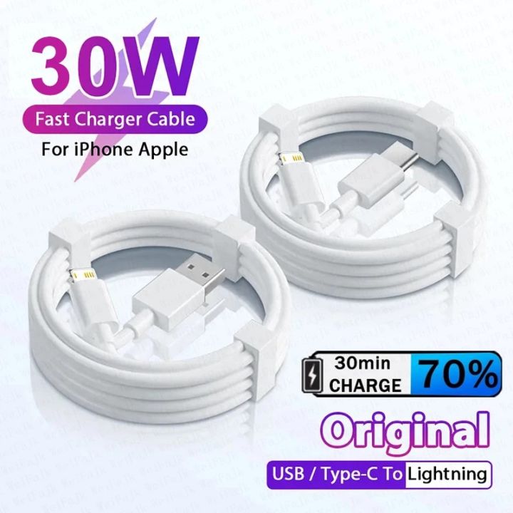 New style For Apple 30W Original USB C Lightning Cable For iPhone 14 13 12 11 15 Pro Max X XS XR 7 8 Plus Charger Fast Charging Wire Cord