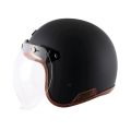 Axor jet Leather Half Face Single Visor ECE/DOT Certified Helmet. 