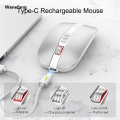 Wenefang Home Gaming Mouse Gaming Electric Ergonomic Quiet 1600D Dual Mode 2.4G Wireless Profesional Mouse PI Type-C Rechargeable Sound Mouse Suitable for Laptop Gaming. 