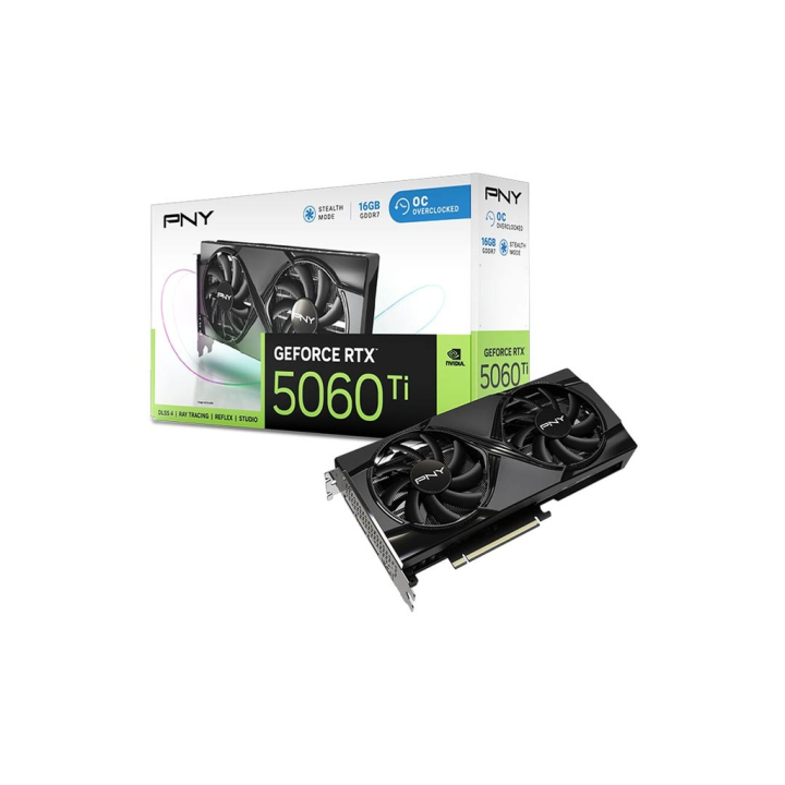 PNY GeForce RTX 5060 Ti 16GB Dual Fan Overclocked Graphics Card