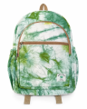 Eco-Friendly Handmade Cotton Backpack | Unisex Sustainable Travel, School & College Bag | Made in Nepal (Green Mix). 