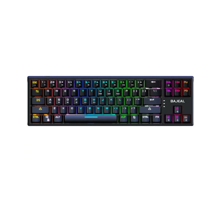 K71 Hotswappable Keyboard RGB Rainbow Mechanical Gaming Keyboard 71 Keys Detachable Cable - Hotswappable Blue Switch