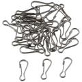 100 Pcs Durable 304 Stainless Steel Spring Hooks 1 Inch 25mm Metal Snap Clip Hooks Lanyard Rust-Proof Small Spring Clips ID Card. 