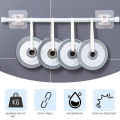 4/2Pcs Nail-Free Adjustable Curtain Rod Holder Hooks Self-adhesive Wall Mount Curtain Pole Wall Brackets Waterproof Fixed Clip Hanging Rack. 