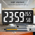 JINMY 2X LED Digital Wall Clock, Large Digits Display,Indoor Temperature&Humidity,for Farmhouse, Home,Classroom,Office Green. 