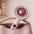 Electric Cooling Handheld Fan Compact Lightweight Rechargeable Fan Soft Lighting Gentle Wind Digital Display Fan Travel. 