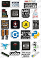 Developer Sticker Pack – Programming, Coding & Tech Vinyl Stickers for Laptop, PC, Desk & Workspace. 