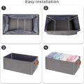 3 Pcs Open Foldable Steel Frame Storage Box For Clothes Wardrobe Organizer Living Box Storage Box. 