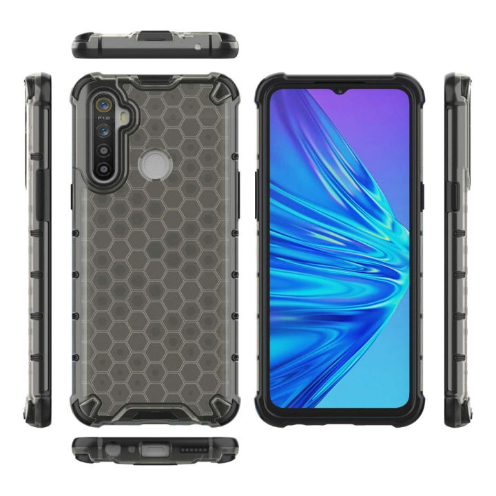 Honeycomb%20Case%20For%20Realme%205%20Pro%20%7C%20Shockproof%20Clear%20Armor%20Rugged%20Impact%20Protective%20Casing%20Phone%20Cover%20%7C%20-%20Image%204