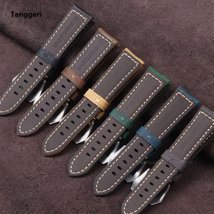 Tanggeri%2020/22/24/26mm%20High%20Quality%20Calfskin%20Watch%20Strap%20for%20Seiko%20for%20Rolex%20Fifty%20percent%20discount%201908%20Watch%20Band%20Vintage%20Leather%20Wristband%20Matte%20Bracelet%20-%20Image%203
