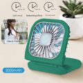 OYPFXMI Portable Fan Mini Necklace Fan USB Rechargeable Handheld Fan Foldable Personal Cooling Fan Air Cooler 3 Speeds Setting. 