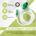 30CC-50CC Plastic Transparent Air Tubing Glue Dispenser Syringe Adapter. 