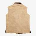 Gold Color Cotton  Plain Design Modi Coat For Kids with Broach. 