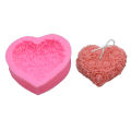 1Pc Heart Rose Flowers Shape Silicone Mould DIY Fondant Chocolate Soap Mold Candle Polymer Clay Molds Crafts Base Tool Jessica. 