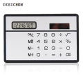 DISICHEN Luxury 1Pcs Mini Calculator Ultra-thin Credit Card Size 8-digit Portable Solar Pocket Calculator Office and School Supplies. 