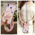 Fashion Design Waterproof Phone Case For Samsung Galaxy M20/SM-M205FD Graffiti Lanyard Back Cover Silicone Cartoon Cute. 
