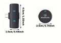 Round Shape Magnetic Wireless Mic for Type C Mobiles and iPhone for Video Recording Lavalier Microphones  (Black). 