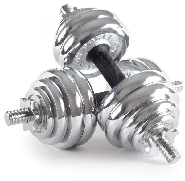 Spn'S%20York%2030%20Kg%20Adjustable%20Chrome%20Dumbbell%20Set%20With%20Barbell%20Connector%20-%20Image%203