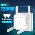 4G/5G 1200Mbps Router WiFi Extender Amplifier 2.4G/5GHz Wi-Fi Signal Booster Long Range Network Access Point. 