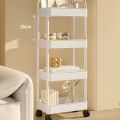 Trolley Rack Kitchen Bedroom Multi-Layer Baby Snacks Mobile Bathroom Storage Rack with Wheels, Service Trolley, Vegetable Rack, Saloon, Parlor. 