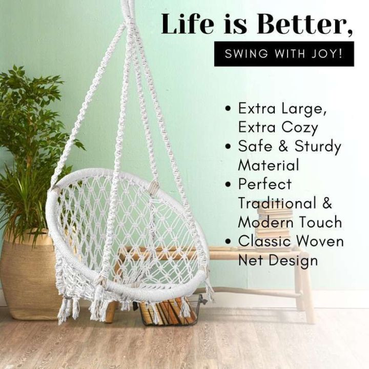Outdoor%20Indoor%20Round%20Hanging%20Chair%20Swing%20Jhula%20Camping%20Garden%20Load%20100KG(%20Including%20Assoceries)Adults%20and%20Kids%20-%20Image%207