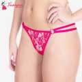Fancyra Women Lace Thong panty Free size Color Pink. 