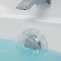 New PVC Bath Overflow Drain Cover Transparent Add Extra Inches Water Bathroom Accessories Tub Warmer Anti-overflow Drainage Cap Bottomless Bathtub. 