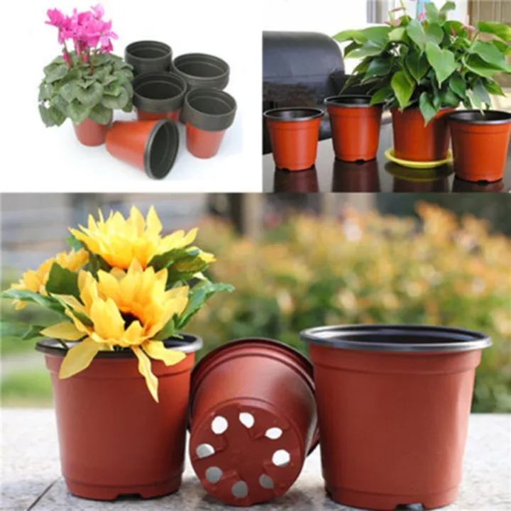 10%20Pcs%20Small%20Plastic%20Round%20Flower%20Pot%20Terracotta%20Nursery%20Planter%20Home%20Decor%20-%20Image%203