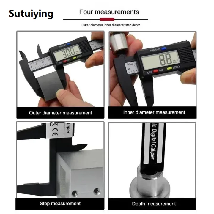 Sutuiying Plastic Caliper Pachometer Digital Caliper Electronic Ruler ...