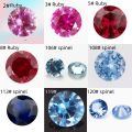 Synthetic Ruby Spinel 1.0~3.0mm 50pcs Black Nano Round Shape 5# Corundum Loose Cubic Zirconia Beads Stone AAAAA DIY. 