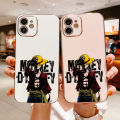 UCUC for Realme 9 Pro / OnePlus Nord CE 2 Lite 5G Back Cover + Free Lanyard Cap Luffy Luxury 6D Plating Soft Silicone Phone Case. 