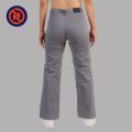 Nepster Dark Grey High Rise Stretchable Premium Straight Cotton Pants For Women. 