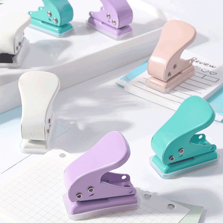 Multifunctional Mini Paper Punch Single Hole DIY Scrapbooking Round Hole Puncher Handheld Paper Punching Machine School Office