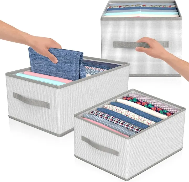 Clothes%20Storage%20Box%20Foldable%20Drawer%20Organizer%20With%20Handles,%20Fabric%20Closet%20and%20Storage%20Basket%20-%20Image%203