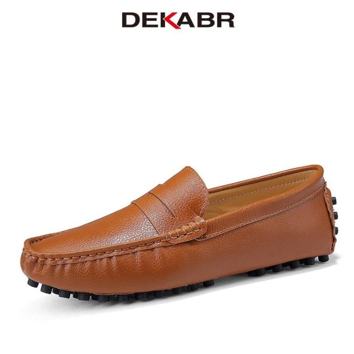 DEKABR 2026 New Arrival Fashion Men Driving Moccasins Genuine Hide Loafers Casual Wedding Men Footwear Large Size 38~48