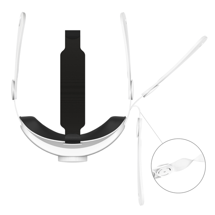 For%203%20VR%20Strap%20Comfortable%20Sponge%20Headwear%20Adjustable%20Headband%20VR%20Replacement%20Black%20-%20Image%204