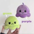 Cute emoji cartoon flip face octopus pendant student couple gift plush doll octopus key Shan Ting. 