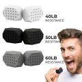 New 40/50/60Lbs Jaw Exerciser Facial Chew Bite Muscle Portable Redefine Jawline Trainer Facial Trainer Face Fitness Ball Double Chin Jawliner. 