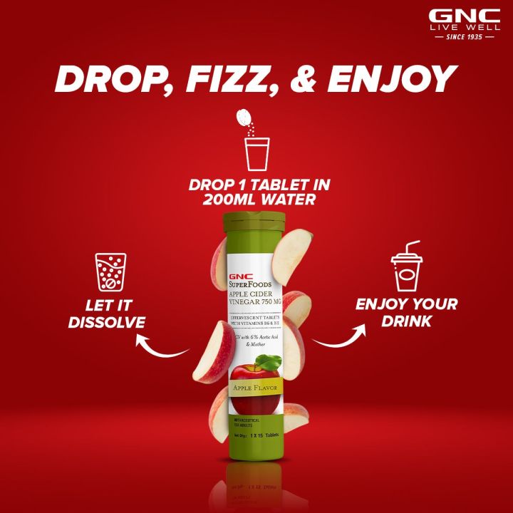 GNC%20Apple%20Cider%20Vinegar%20750mg-%2015%20Effervescent%20Tablets%20(Pack%20of%202)%20With%20The%20Mother%20Supports%20Weight%20Loss%20For%20Healthy%20Gut%20&%20Digestion%20-%20Image%203