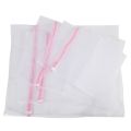 Large Net Washing Bag, Set of 4 Durable Coarse Mesh Laundry Bag with Zip Closure for Clothes, Delicates. 