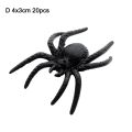 20Pcs/Pack Black Halloween Novelty Toy Plastic Fake Spider Decorative Spiders Haunted House Prop Prank Toys. 