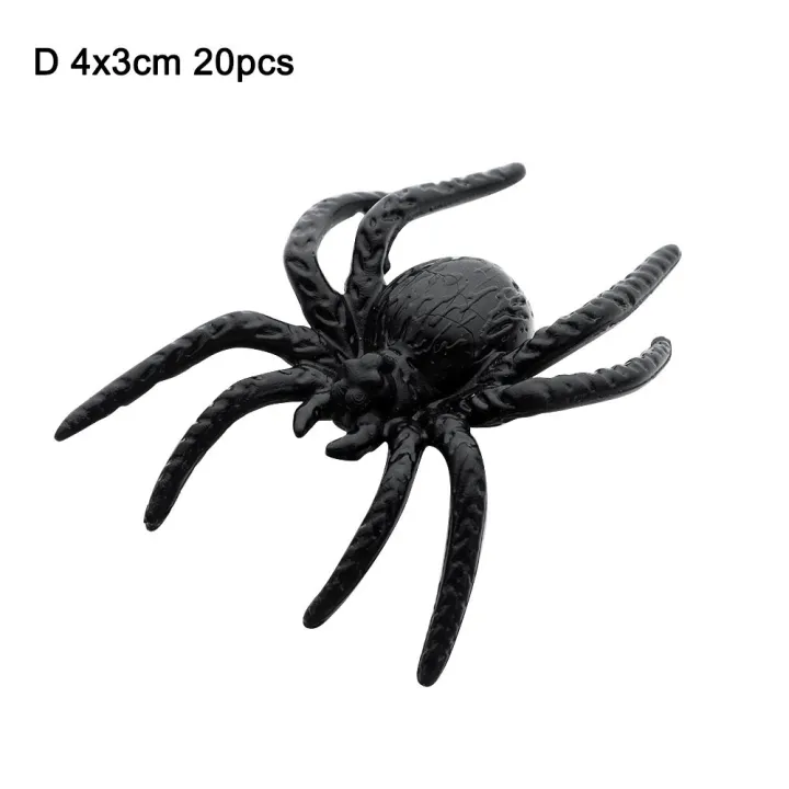 20Pcs/Pack%20Black%20Halloween%20Novelty%20Toy%20Plastic%20Fake%20Spider%20Decorative%20Spiders%20Haunted%20House%20Prop%20Prank%20Toys%20-%20Image%209