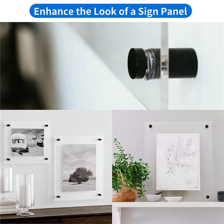 fasdaga%2016%20Pack%20Standoff%20Screws%203/4%20x%201%20Inch%20Black%20Sign%20Standoffs%20Hanging%20Acrylic%20Picture%20Frame%20Advertising%20Screws%20Kit%20-%20Image%206