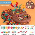 Creative 203 Pieces Baby Puzzle Assembling Toys Hands-On Interactive Screw Tool Set Toys STEM Creative Mosaic Puzzle Children Repair Kit Assembly Tool Box. 